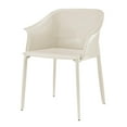 thumbnail image 2 of New Pacific Direct Callie Recycled Leather Dining Arm Chair in Vanilla, 2 of 5