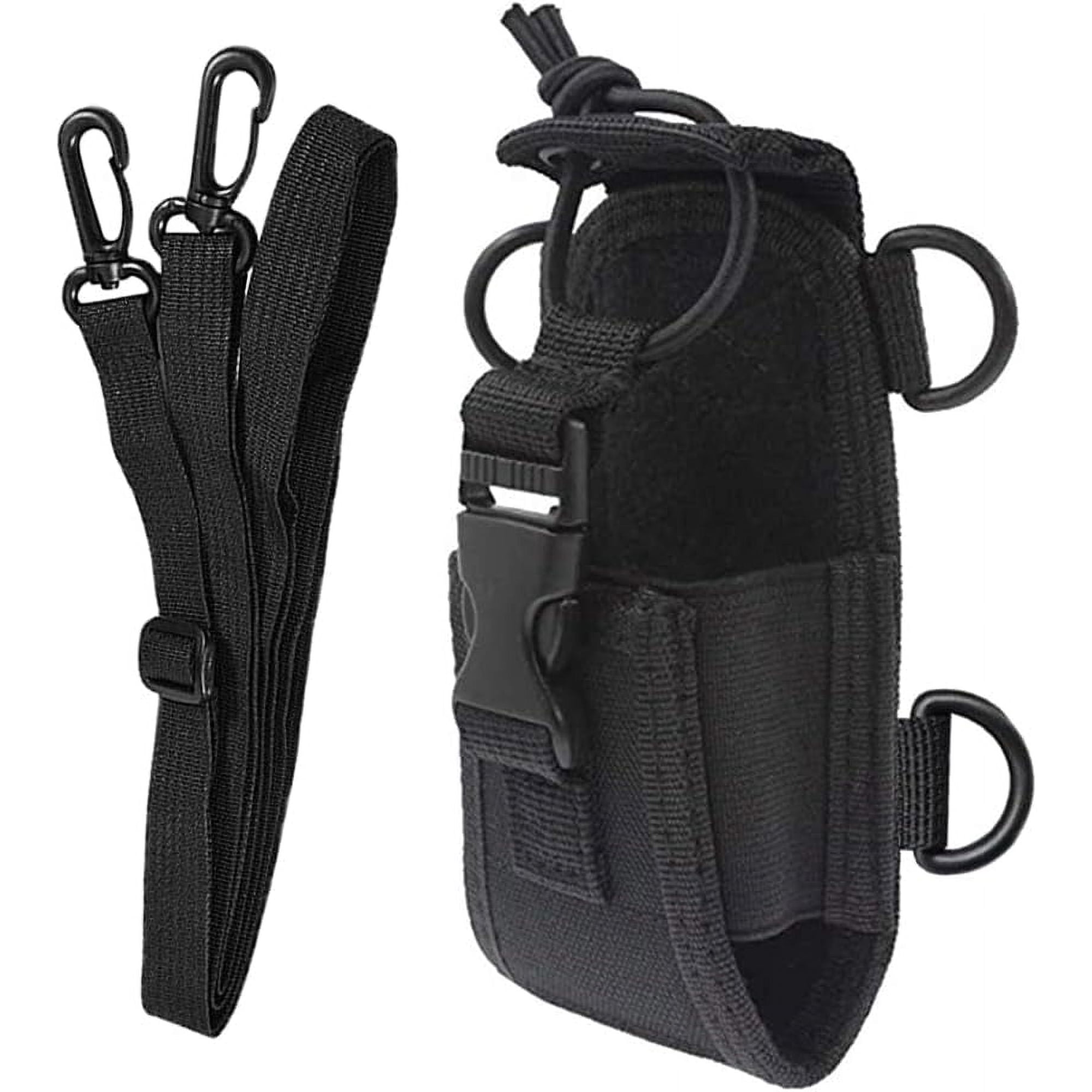 Universal Nylon Two Way Radio Pouch Holster, Multi-Function Walkie Talkie Case Bag Compatible with Baofeng UV5R UV82 UV5RA, HYT 888S, Retevis H777, Kenwood, Yaesu, Icom, Motorola & GPS Devices
