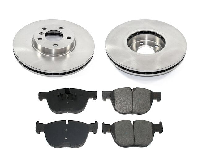 For BMW X5 2010 2011 2012 XDRIVE35D Front Brake Disc Rotors and Ceramic Pads