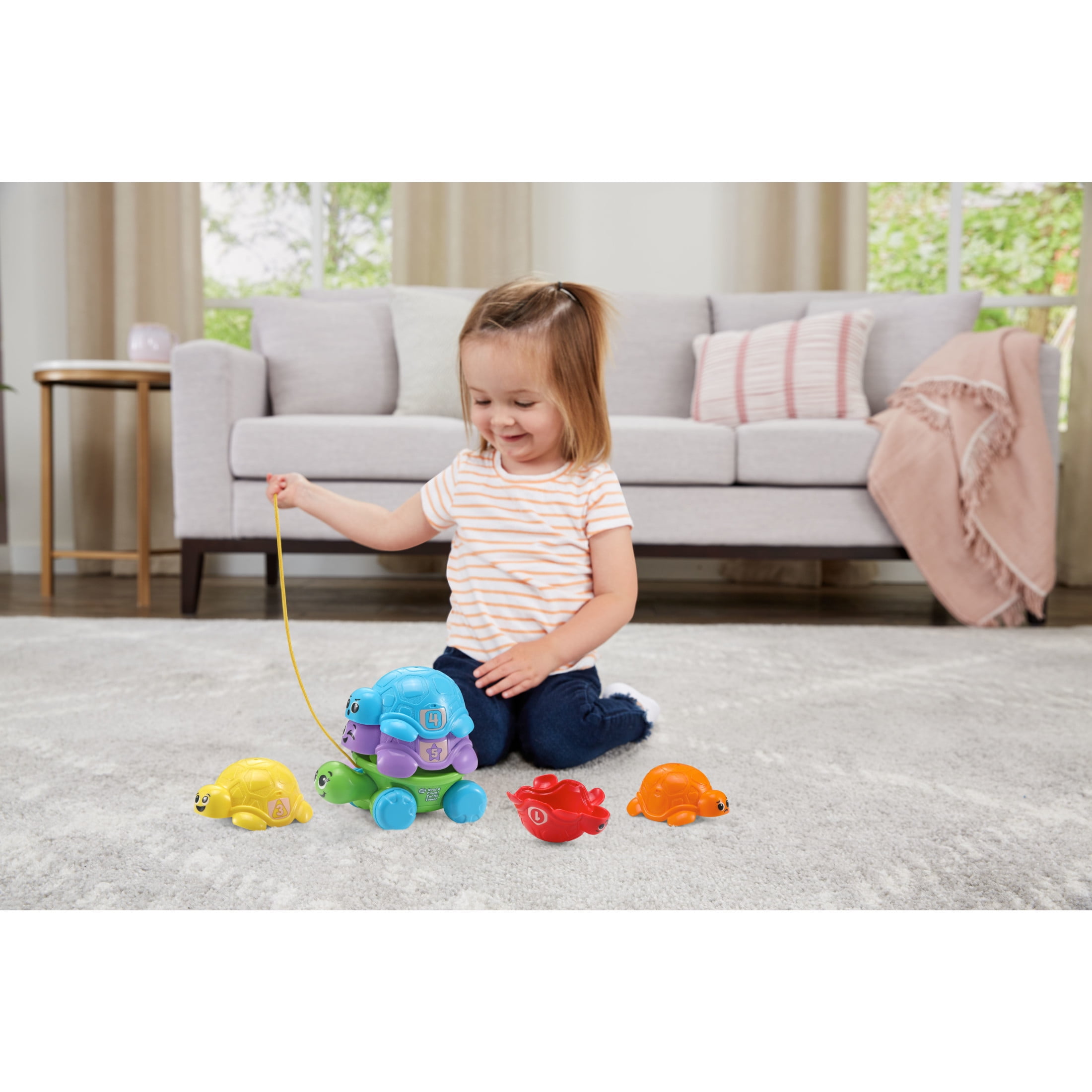 LeapFrog Nest & Count Turtle Tower with Accessories, Baby and Toddler Toys