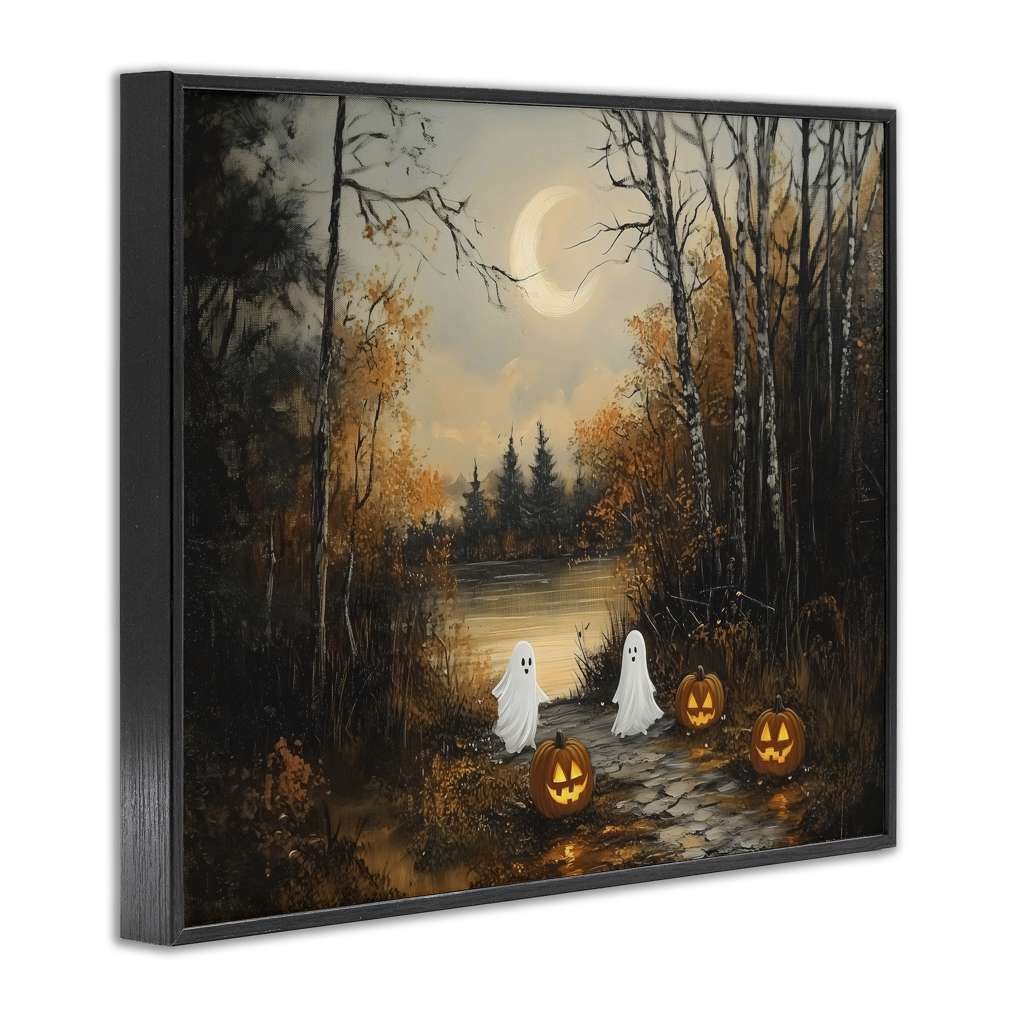 Autumn Ghosts at Lake Black Framed Giclee Art, design by Arlington Prints
