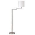 thumbnail image 4 of Evelyn&Zoe Moby Swing Arm Floor Lamp with Fabric Drum Shade in Brushed Nickel/White, 4 of 7