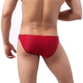 thumbnail image 4 of Liquidation! Hontri sous-Vêtements pour Hommes sous-Vêtements Bas de Couleur Mode Taille Confortable Rayures sous-Vêtements pour Hommes Boxeurs Rouges,TTG, 4 of 9