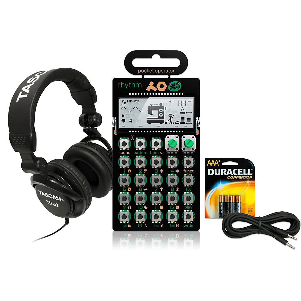 Teenage Engineering Rhythm Pocket Operator with Batteries, Headphones