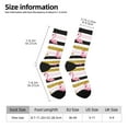 thumbnail image 2 of Disketp Gold Glittering Hearts and Flamingos Unisex Crew Socks Lightweight Breathable Ventilation Ankle Socks, Mid-calf socks for Daily, 2 of 6