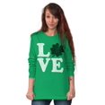 thumbnail image 5 of St Patrick's Day Shamrock Love Women's Long Sleeve T Shirt Brisco Brands 2X, 5 of 6