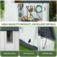 thumbnail image 3 of Craftian Outdoor Horizontal Storage Shed with X-Shaped Lockable Door, 35 Cu Ft Weather Resistant Resin Tool Shed, Light Gray, 3 of 8
