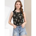 thumbnail image 2 of INSPIRE CHIC Women's Ruffle Chiffon Sleeveless Floral Top, 2 of 6