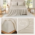 thumbnail image 6 of ANGENIA California King Comforter Sets Beige - 7 Pieces Bohemian Cream Bed in a Bag, All Season Soft Fluffy Chevron Elegant Tufted Bed Sets with Comforter, Sheets, Pillowcases & Shams, 6 of 7
