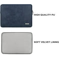thumbnail image 2 of RAINYEAR 15 Inch Laptop Sleeve PU Suede Leather Case Protective Cover Water Resistant Carrying Bag Compatible with New 15.4 MacBook Pro Touch Bar Specially for Model A1938 A1707 A1990 (Deep Blue), 2 of 7