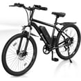 thumbnail image 1 of isinwheel M10 Electric Bike for Adults 96KM, 26" Portable Ebike 500W 32KM/H, Electric Mountain Bicycle with 10.4Ah Removable Battery, Shimano 35-Speed, Lockable Suspensions for Trail City Commuting, 1 of 8