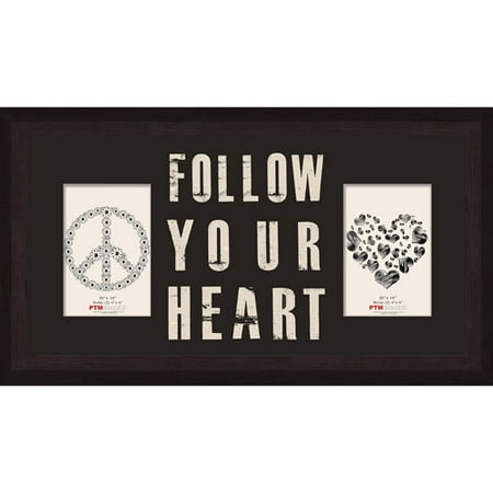 Follow Your Heart IV 20" x 10" Collage Picture Frame