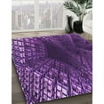thumbnail image 3 of Ahgly Company Machine Washable Indoor Rectangle Transitional Purple Iris Purple Area Rugs, 6' x 9', 3 of 7