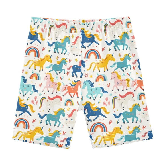 joogoo Cute Horse Rainbow Girls Lined Shorts Bike Dance Bottoms 6T