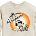 thumbnail image 3 of Peanuts - Summer Edition - Snoopy & Woodstock Relaxing - Toddler & Youth Crewneck Fleece Sweatshirt, 3 of 5