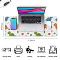 thumbnail image 5 of Long Mouse Pads for Desk,White Cartoon Dinosaurs Mushrooms Desk Mats on Top Of Desks, Desk Mouse Pad Extra Large with 3mm Non-Slip Base and Stitched Edge for Gaming,Work,Home 31.5"x11.8", 5 of 5