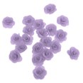 thumbnail image 3 of 20 rosas artificiales de seda con capullos de flores falsas para decoración del hogar, bodas y fiestas, 18 Luz púrpura, 3 of 9