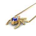 thumbnail image 4 of Heart Shape Blue Sapphire Gold Plated Spider Pendant Christmas Gift For Women's || Ali Baba Jewellery, 4 of 5