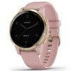 Garmin vívoactive® 4S Light Gold Stainless Steel Bezel with Dust Rose Case and Silicone Band