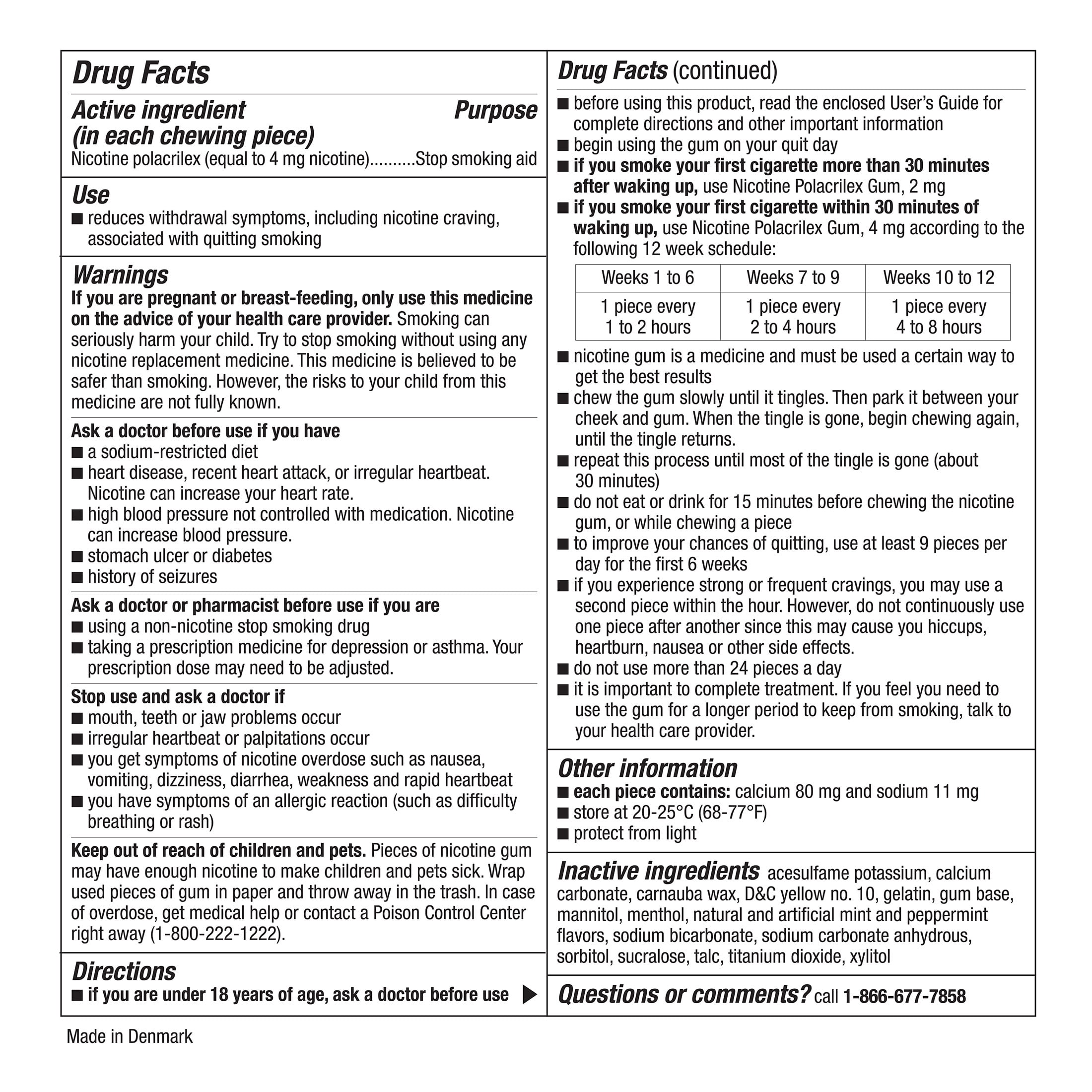 Equate Nicotine Gum 4 mg, Stop Smoking Aid, Ice Mint Flavor, Coated, 100 Count