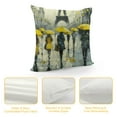 thumbnail image 4 of Fenyluxe Throw Pillow Covers Oil Painting Paris European City Landscape France Eiffel Tower Black White and Yellow Modern Pillow Case Cushion Cover for Home Party White, 4 of 5
