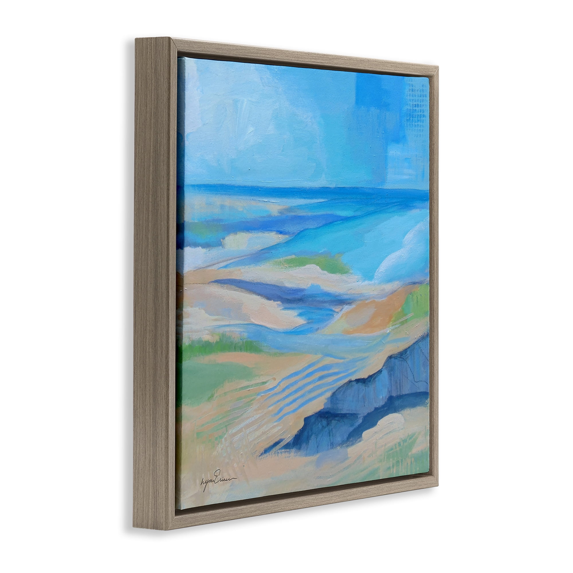 Stupell Industries After The Storm Beachscape Brown Framed Floater Canvas Wall Art, design by Lynn Ericson Fine Art