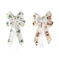 thumbnail image 5 of Bowknot Pendent Handmade Ribbon Design Bright Color Increase Atmosphere Linen Xmas Theme Bowknot Hanging Decor for Festival, 5 of 8