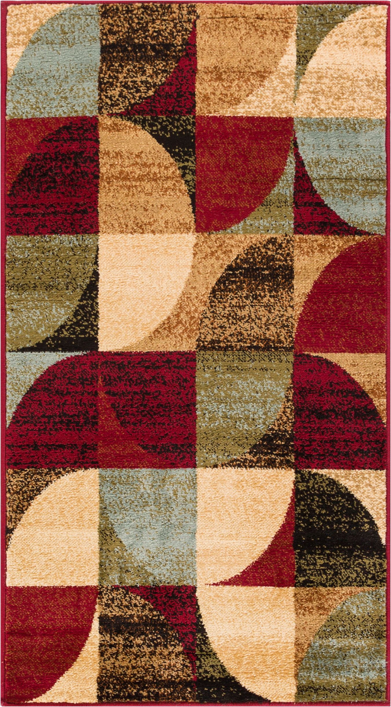 Well Woven Mid Century Modern Multicolor Geometric Modern Area Rug Easy