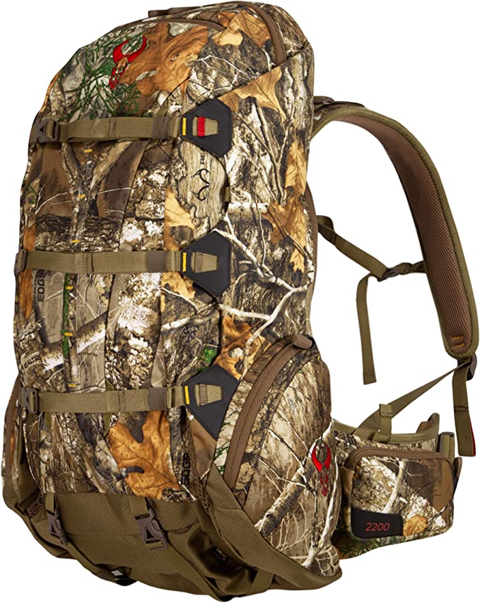 North Mountain Gear Camouflage Jagdrucksack – 21 Liter, Mit Bogen- & Gewehrhalter, Belüftetem Rücken, Für Tagestouren