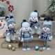 thumbnail image 4 of Christmas Blue Series Snowman Cloth Retractable Dolls Decoration for Tree Ornaments Santa Figurine Xmas Gifts Craft Home Decor, 4 of 5