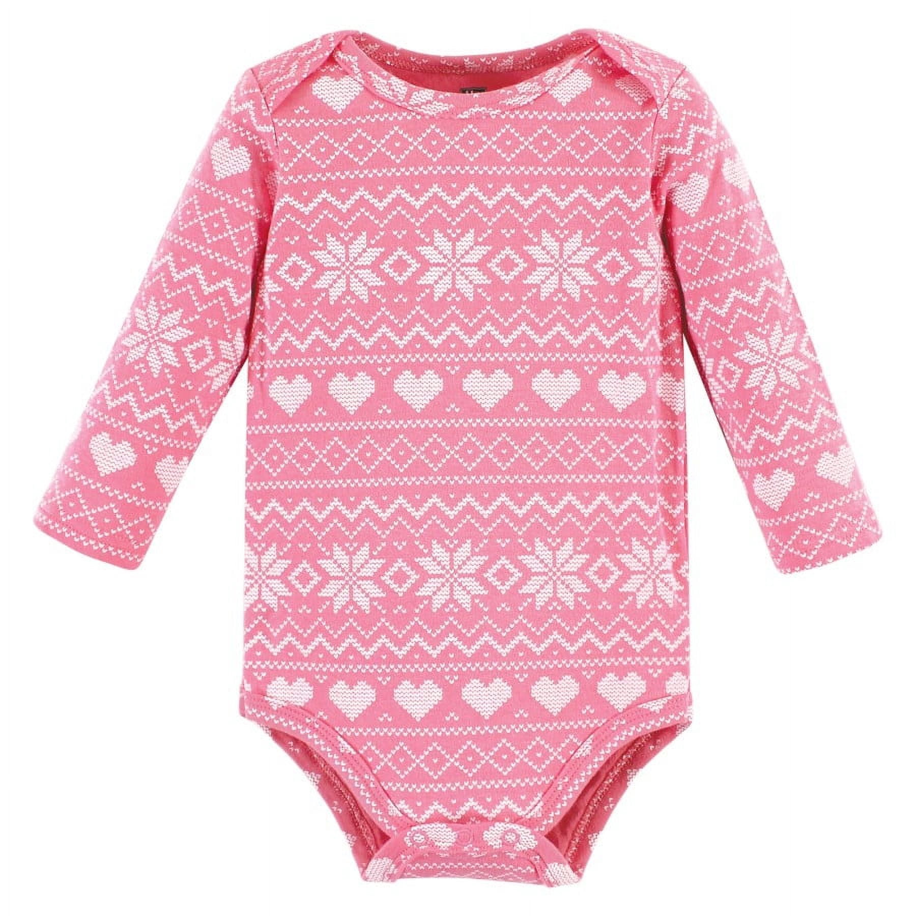 Hudson Baby Cotton Long-Sleeve Bodysuits, 3-Pack, Newborn- 24 Months