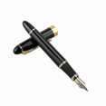 thumbnail image 2 of Black Medium Nib Gold Fountain Pen for Smooth Writing, 2 of 5