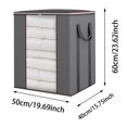 thumbnail image 3 of Large Blanket Storage Bags with Zipper, Breathable Comforter Organizer with Reinforced Handles, Storage Bins for Bedding and Clothes(Gray,60x50x40cm), 3 of 5