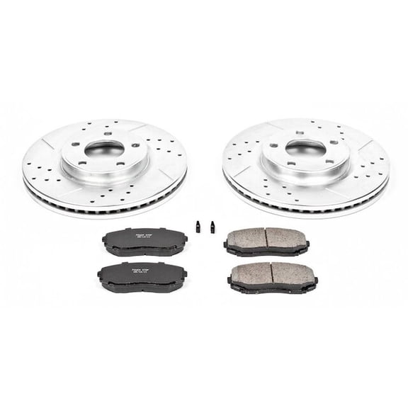 Front Brake Pad and Rotor Kit - Compatible with 2007 - 2009 Ford Edge 2008