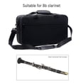 thumbnail image 4 of Bb Clarinet Case Gig Bag Backpack Box Water-resistant 600D Foam Cotton Padding with Adjustable Single Shoulder Strap, 4 of 7
