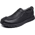 thumbnail image 1 of Xishao Zapatos Holgados para Hombre Zapatos de Cuero fáciles de Llevar Zapatos Casuales Perezosos Zapatos de Negocios cómodos y Transpirables Suaves Zapatos de Barco Xishao ropa, 1 of 2