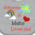 thumbnail image 4 of Inktastic Someone in Maine Loves Me Boys or Girls Baby Bib, 4 of 4