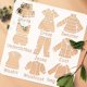 thumbnail image 3 of Juego de 3 plantillas reutilizables para pintar patrones de ropa, faldas, camisas y zapatos., 3 of 6