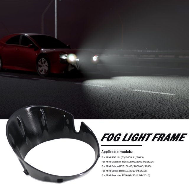 Embellecedor de cubierta de faro antiniebla delantero, accesorios de coche ABS para MINI R56 LCI 03/2009-11/2013