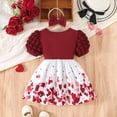 thumbnail image 5 of RMGVDSD Toddler Girls Dresses Cute Short Sleeve Floral Dress With Bow Puff Sleeves A-Line Sundress Casual Holiday Birthday Easter Outfit 18-24 Months, 5 of 7