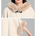 thumbnail image 4 of ZhangBaoLin Women Shawl Wrap Cardigan Poncho Cape Open Front Thick Wool Coat, 4 of 6