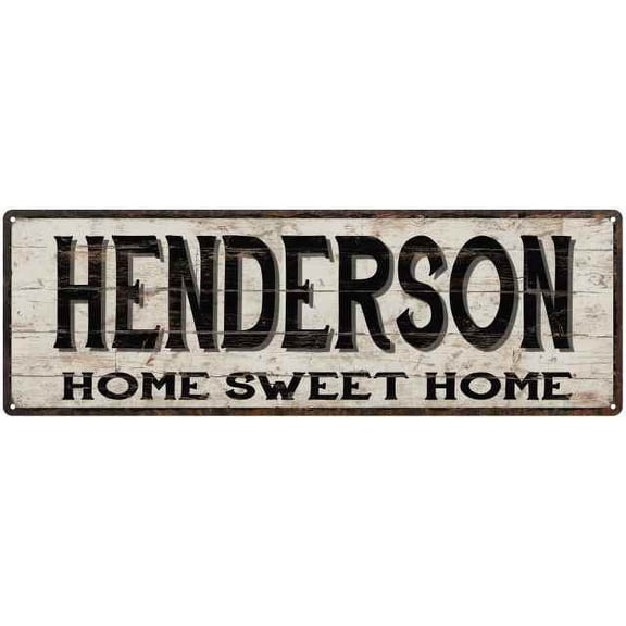 HENDERSON Rustic Home Sweet Home Sign Gift 6x18 Metal Decor 206180084101
