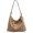 Khaki, variant on CoCopeaunt Fashion Tassel PU Leather Shoulder Bag for Women Casual Vintage Hobo Handbag Purse