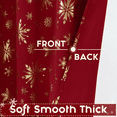 thumbnail image 5 of Alishomtll Red Christmas Curtains for Living Room Blackout Golden Snowflake Foil Pattern Room Darkening Window Drapes Holiday Xmas Decor, 52" x 84"L, Set of 2 Panels, 5 of 6