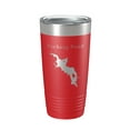 thumbnail image 1 of Pachaug Pond Tumbler Lake Map Travel Mug Insulated Laser Engraved Coffee Cup Connecticut 20 oz Red, 1 of 1
