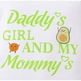 thumbnail image 4 of Styles I Love Infant Baby Girls Daddy's Girl and My Mommy's Bodysuit and Ruffle Shorts, Headband 3pcs Short Sleeve Outfit (6 Months, Avocado), 4 of 7
