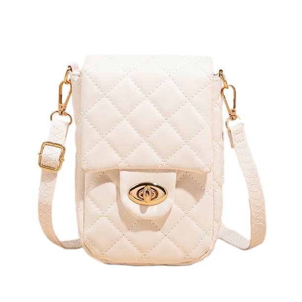 Bolso de un solo hombro para mujer Bolso bandolera con entramado Bolso para teléfono móvil