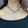 thumbnail image 5 of Collar de cadena gruesa personalizado con estilo europeo y americano, cadena de clavícula apilable con hebilla otbuckle, 5 of 5