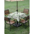 thumbnail image 3 of Outdoor Tablecloth with Umbrella Hole & Zipper, Sage Green Coastal Coral Square Tablecloth 60x60 Inch, Summer Nautical Sea Beach Ocean Patio Table Cover Waterproof Table Cloth for Picnic/Party, 3 of 7