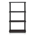thumbnail image 3 of Furinno 23.6 W X 11.4 D X 43.25 H 4-Shelf Decorative Shelves, Dark Walnut, 3 of 6